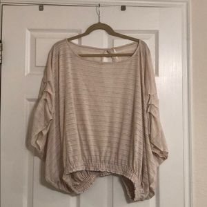 Free People NWOT striped cinched Top